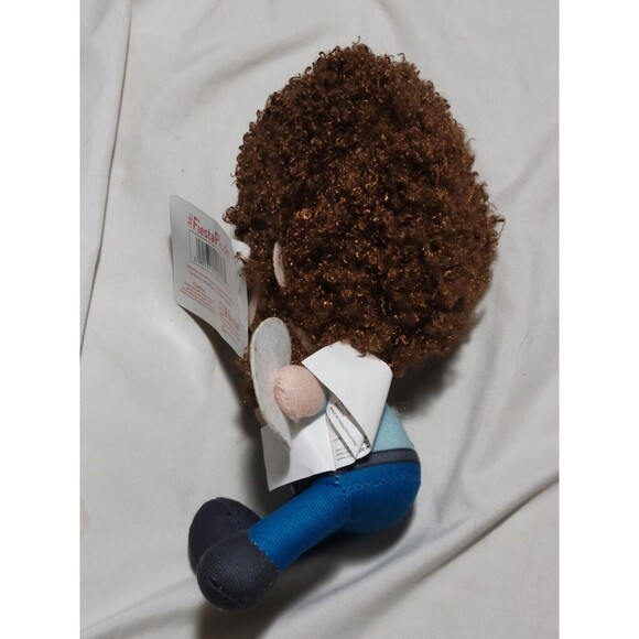 Bob Ross With Paint Brush And Pallette Fiesta Plush 6.5" Stuffed Animal - Picture 2 of 16